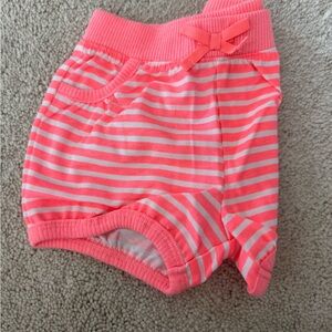 Striped Pink Baby Shorts